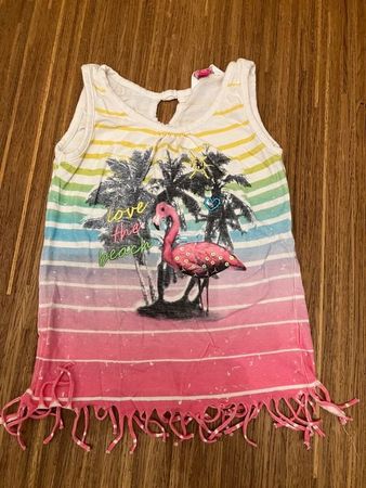 Sommerliches Träger-Top mit Flamingo, Grösse 110