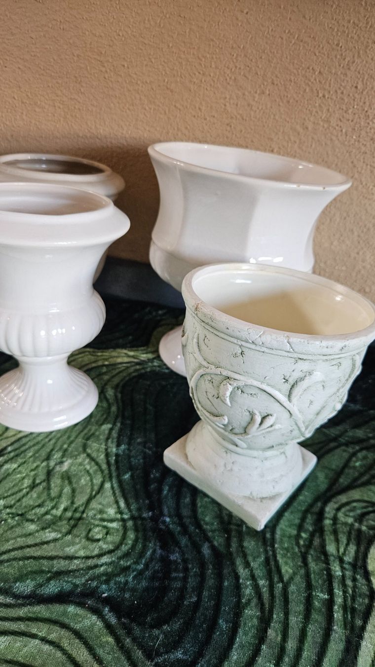 Vasi per fiori: Blumentöpfe 6 Stk / Weiss – Usato da Basel venduto da True_Hofer_Store 2