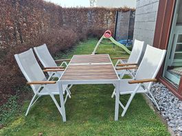 Top gepflegtes Set: IKEA Tisch&4 JUTLANDIA Panama Hochlehner