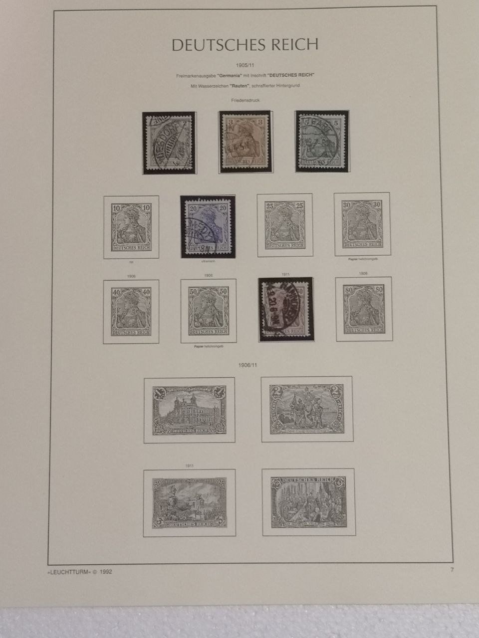 Tutti i francobolli: Deutsche Briefmarken 1862-1911. 10 Seiten. – Usato da Bern venduto da Yunkom 1