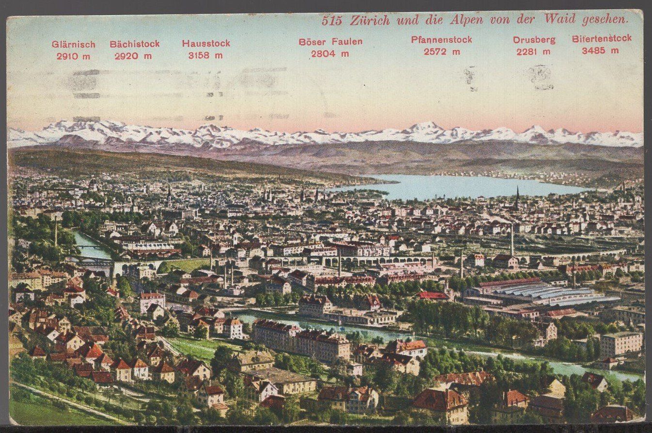 Cartoline postali: Zürichsee Panorama  1926 – Usato da Aarau venduto da kufi44
