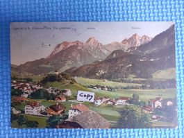 antike AK 1912 Ligne M.O.B Chateau d'Oex Vue generale Waadt