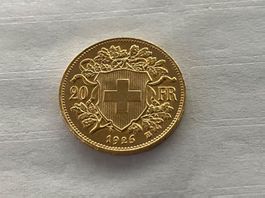 ⭐️ 🥳 100 JAHRE JUBILÄUM: 20 Fr. 1926 Vreneli