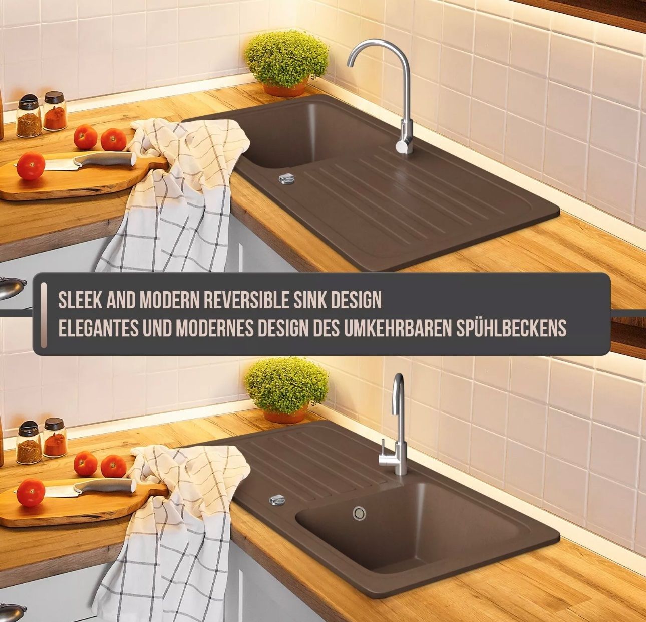 Lavabi & lavandini: + Granitspüle + Siphon Einbauspülle Komplet set – Nuovo e nell'imballaggio originale da Amriswil venduto da JaJa-Express 3