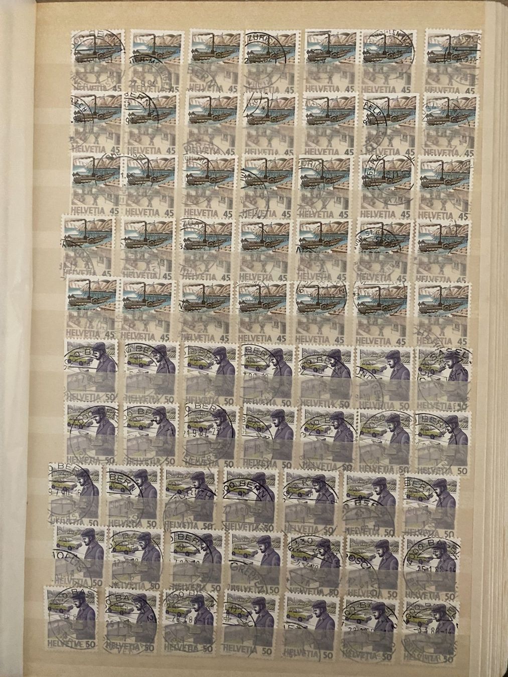 Alle Briefmarken: Schweizer Briefmarken postbeförderung – Gebraucht aus matten b. interlaken von jfran17 1