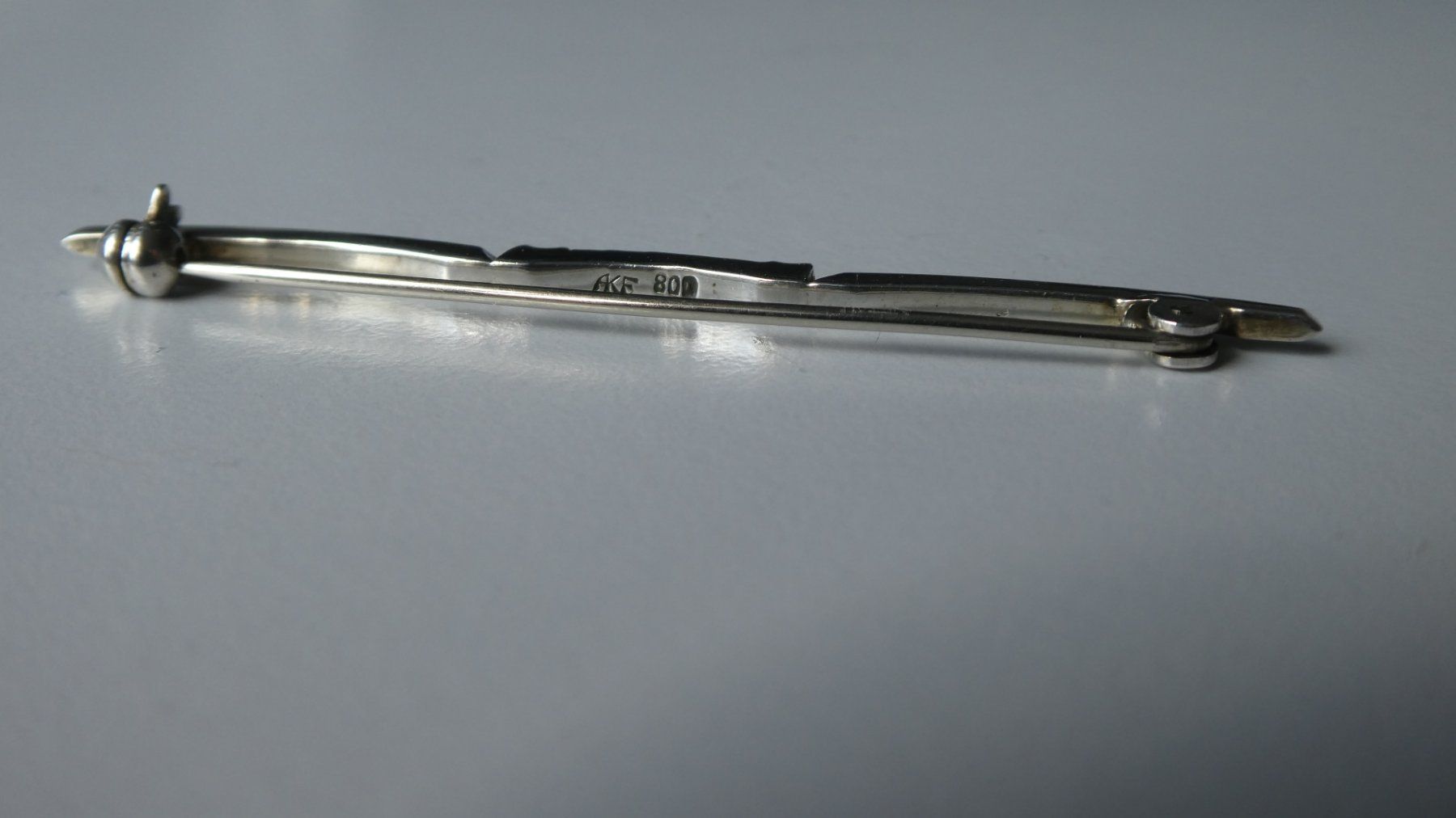 Spille & Fermagli: antike Brosche AKF 800 Silber 5 Steine Anstecknadel – Usato da Frauenfeld venduto da dhour 4