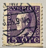Briefmarken aus Schweden König Gustav V. gestempelt