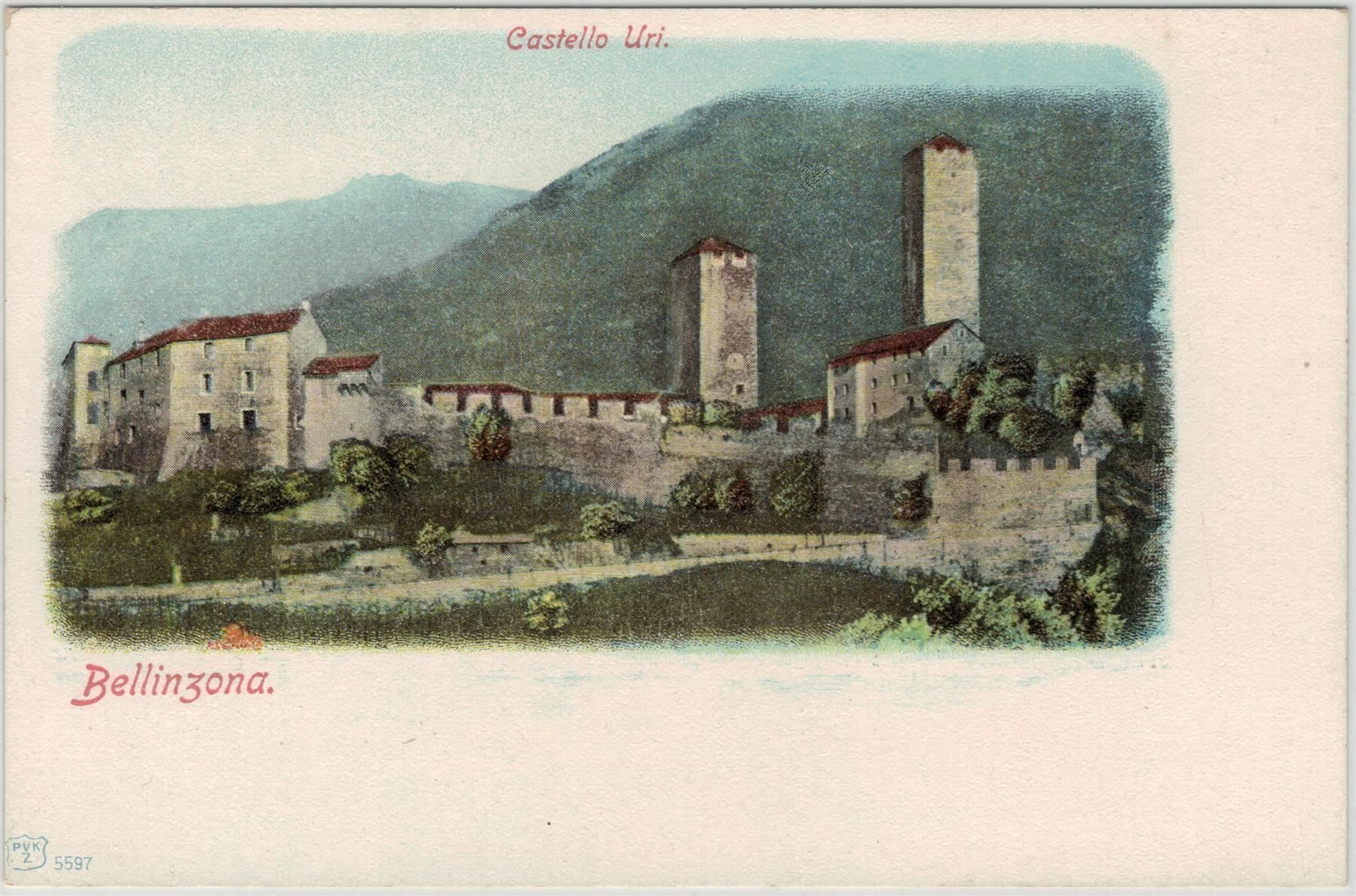 Cartoline postali: TI 52 Litho BELLINZONA Castello Uri – Nuovo (secondo la descrizione) da Fribourg venduto da philafri