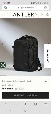 Backpack for travelling - 45L - I received twice the parcel