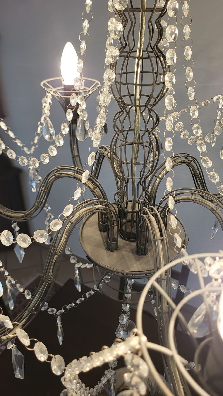 Lampadari & plafoniere: Kronleuchter mit Glasbehang – Usato da Grenchen venduto da Scholli99 1