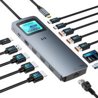 USB-C Dockingstation 13-in-1 3 HDMI für 3 Monitore