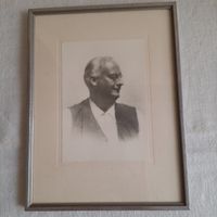 Portrait Mann Foto/Bild schwarz weiss, Vintage