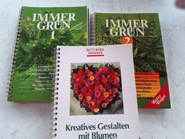 3 STK BETTY BOSSI GARTEBBÜCHER -- IMMER GRÜN