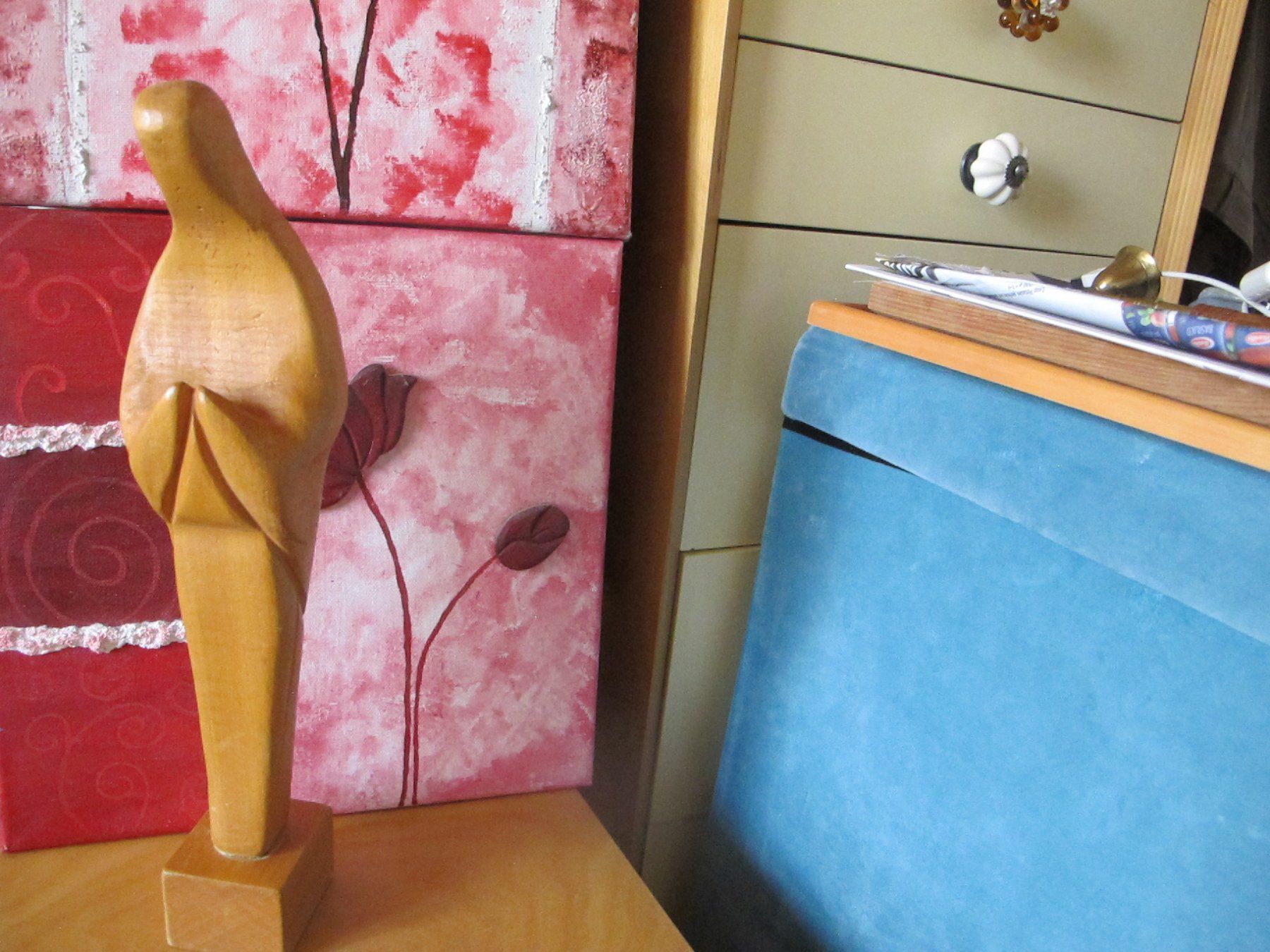 Skulpturen & Statuen: Alte geschnitzte Heiligenfigur Holzfigur – Gebraucht aus Löhningen von Chimae67