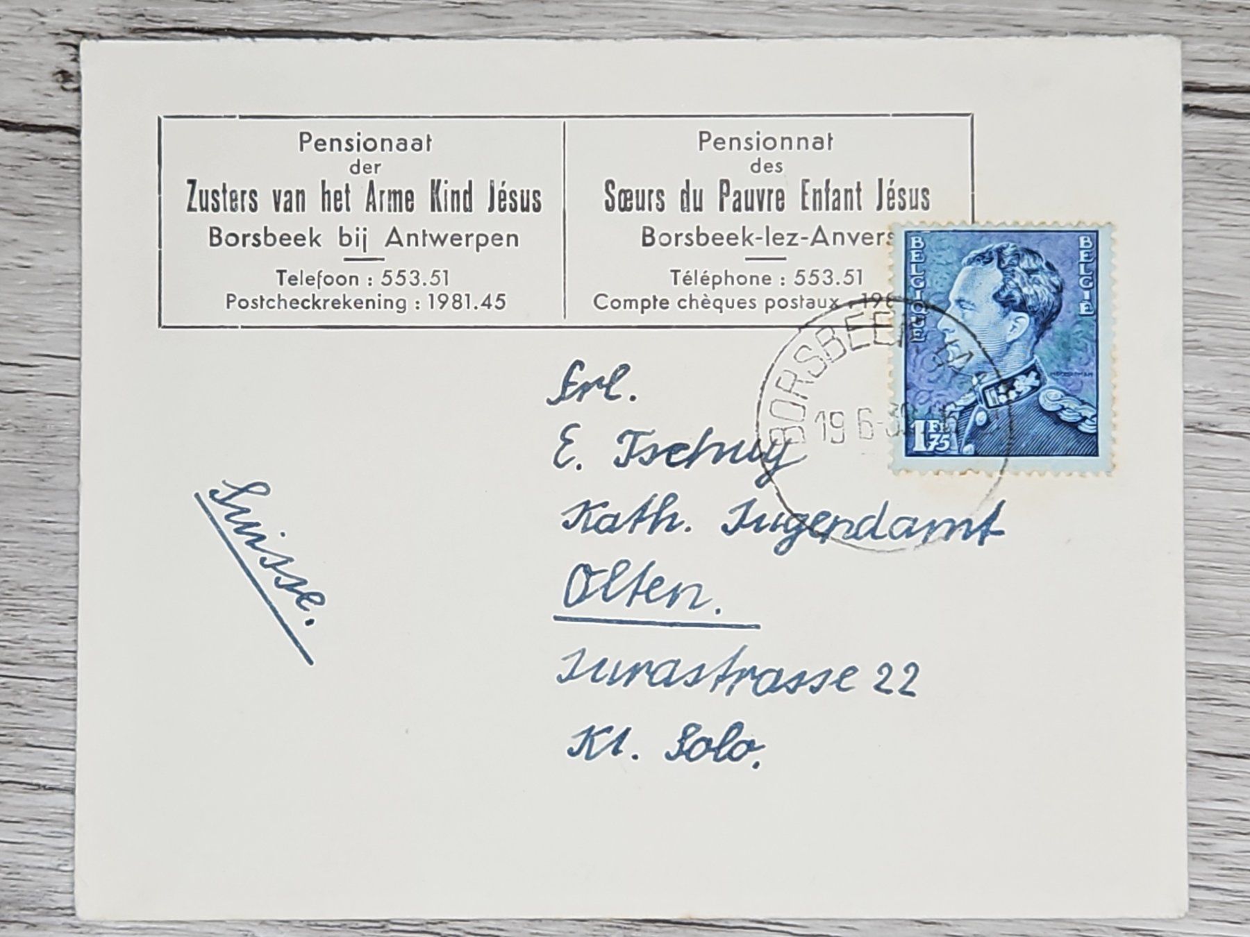 Tutti i francobolli: CL06 Enveloppe + Timbre Belgique 1938 – Usato da Cousset venduto da Patrick_Collections