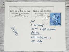 CL06 Enveloppe + Timbre Belgique 1938