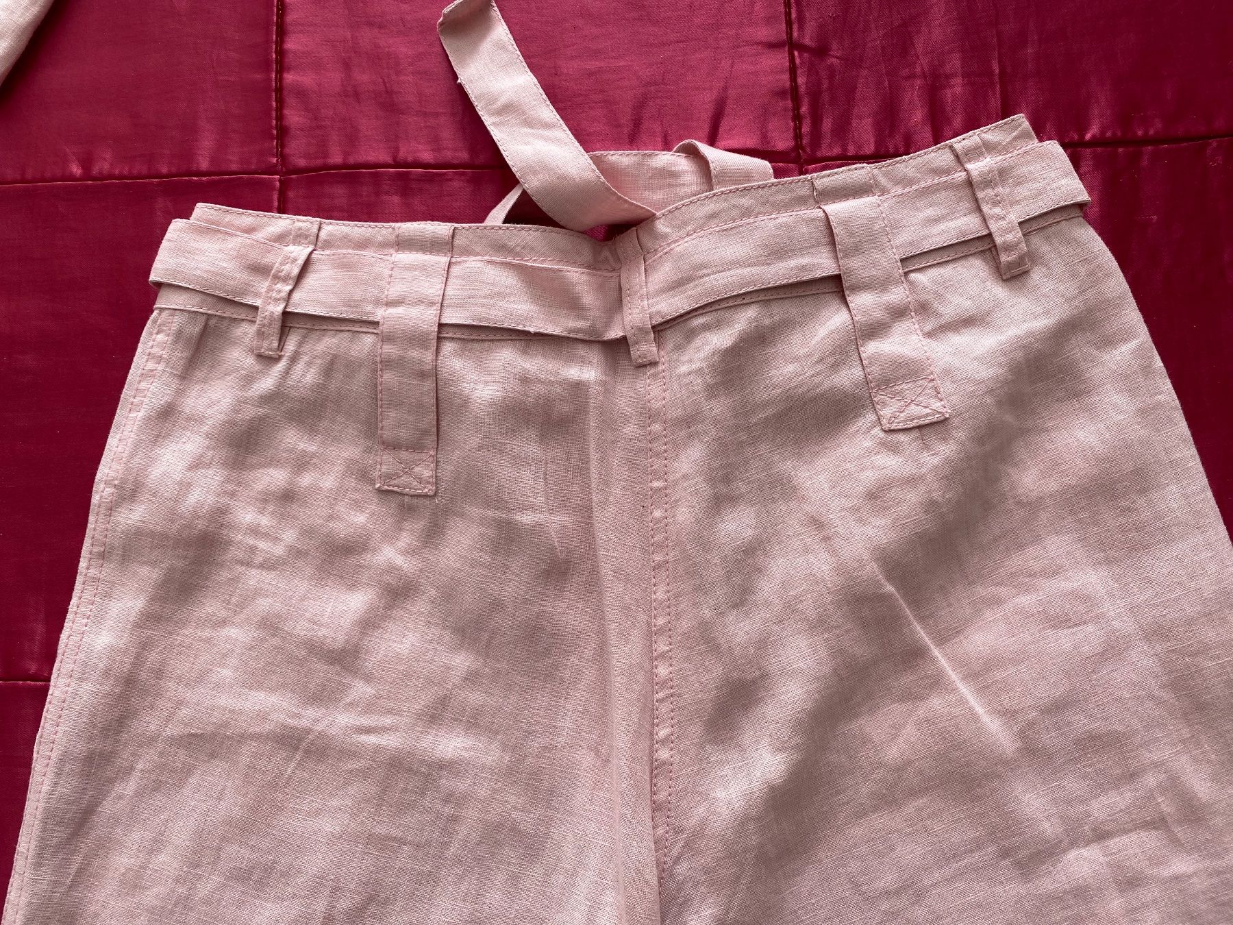 Completi & Tailleur: Extravaganter MODISSA 100% LEINEN-Hosen-2-Teiler, rosa – Nuovo (secondo la descrizione) da Winkel venduto da ferrari2022 3