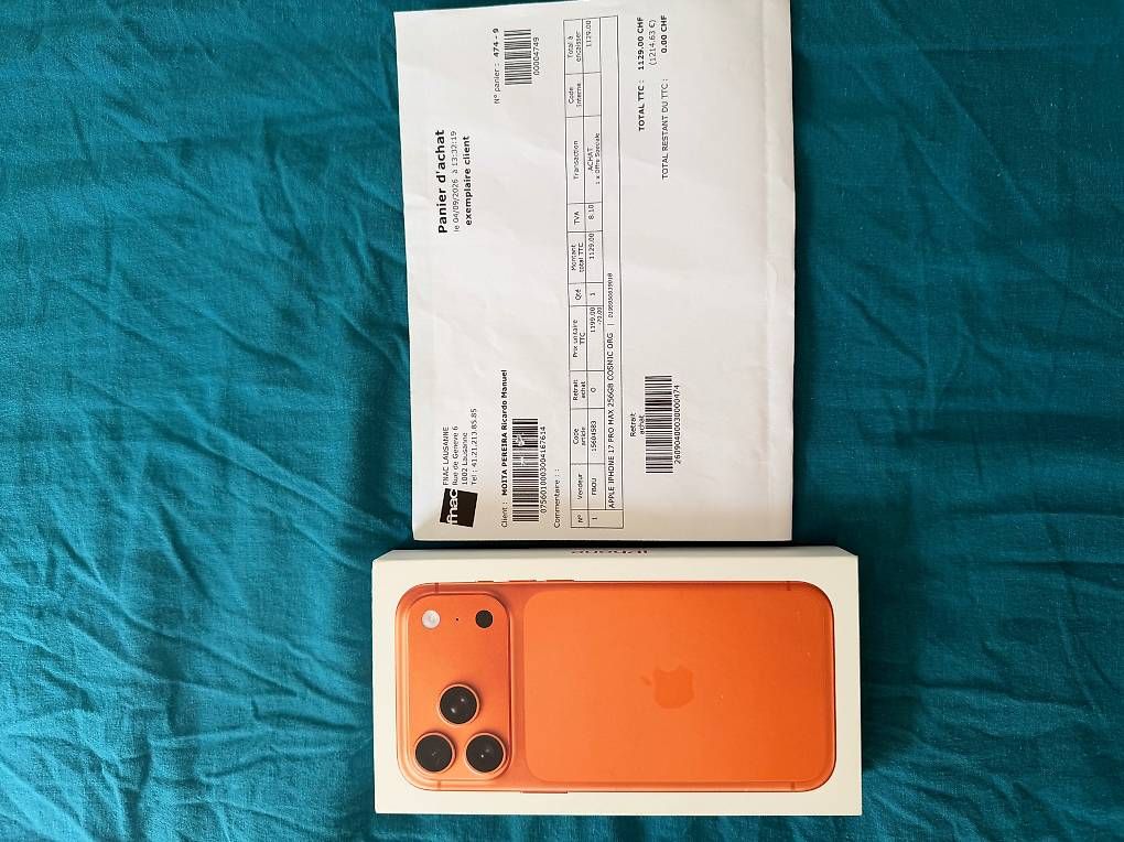 Telefoni cellulari / Smartphones: IPHONE 17 Pro Max 256 Go – Usato da Lausanne venduto da Rickydiricard