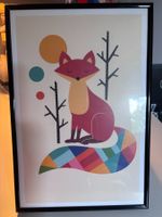 Cadre enfant renard coloré – 21 × 31 cm – comme neuf