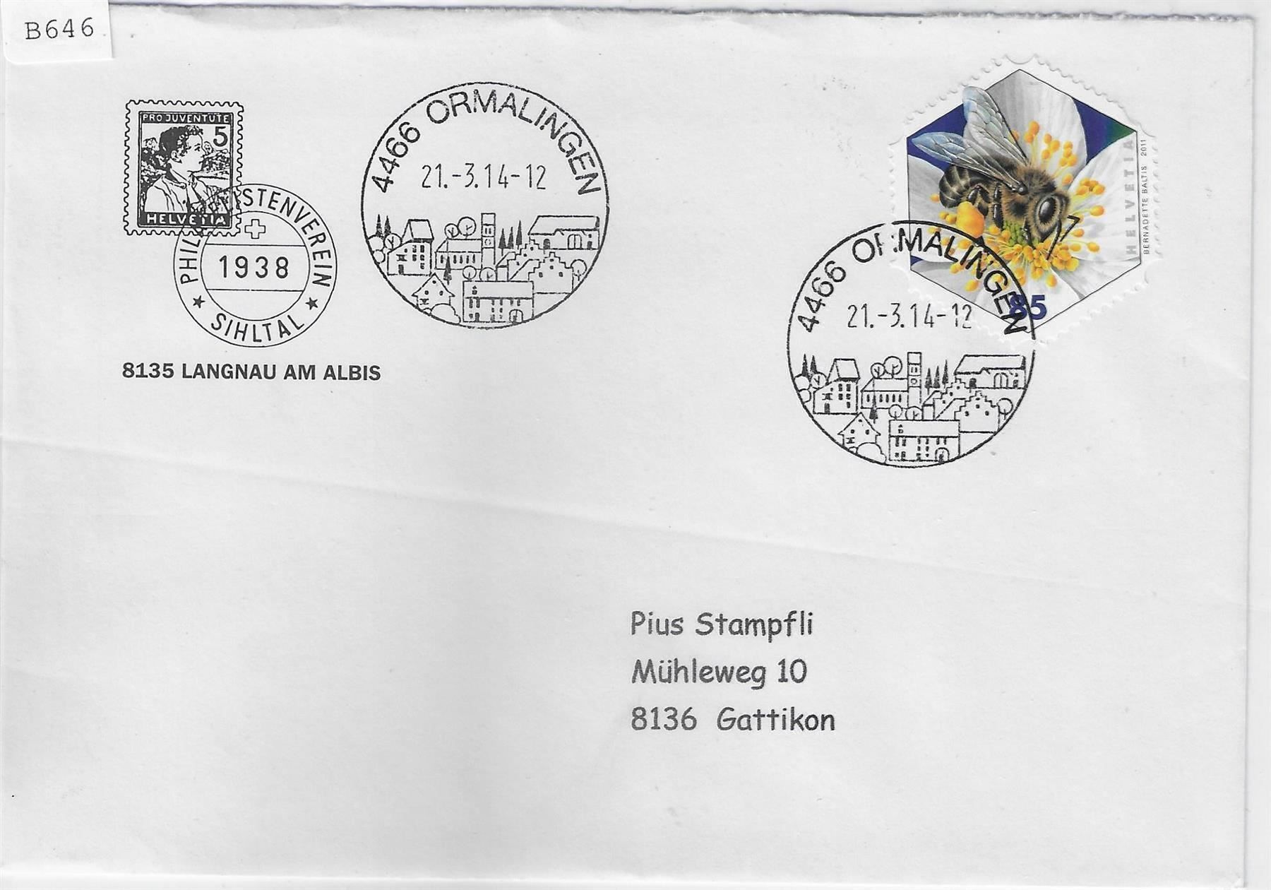 Tous les timbres: Werbestempel Ormalingen 21.3.2014 – D'occasion à Ettingen par Kartenplanet