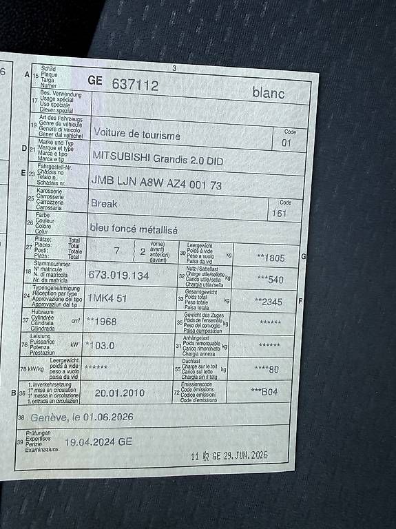 Automobili: Mitsubishi Grandis DID/7places  – Usato da bernex venduto da Duarte99 4