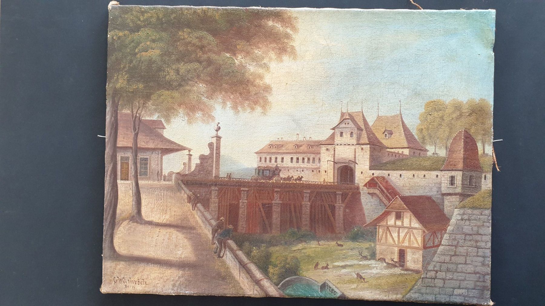 Dipinti: Aarbergtor Bern. G.Wüthrich. – Usato da Goldach venduto da armando_r 2