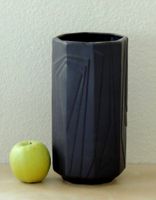 Vase moderniste en céramique noire, VEB, ex RDA, 1960-1970