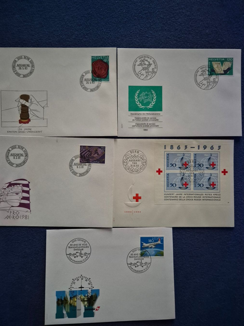 Alle Briefmarken: Ersttagsbriefe CH – Gebraucht aus Steinhausen von Scrashel