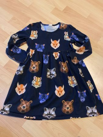 Walkiddy Langarmkleidchen Röckli Gr. 122 aus Biobaumwolle