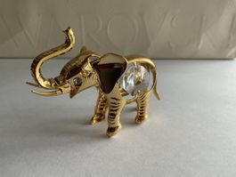 Gold Kristall Figur Elefant