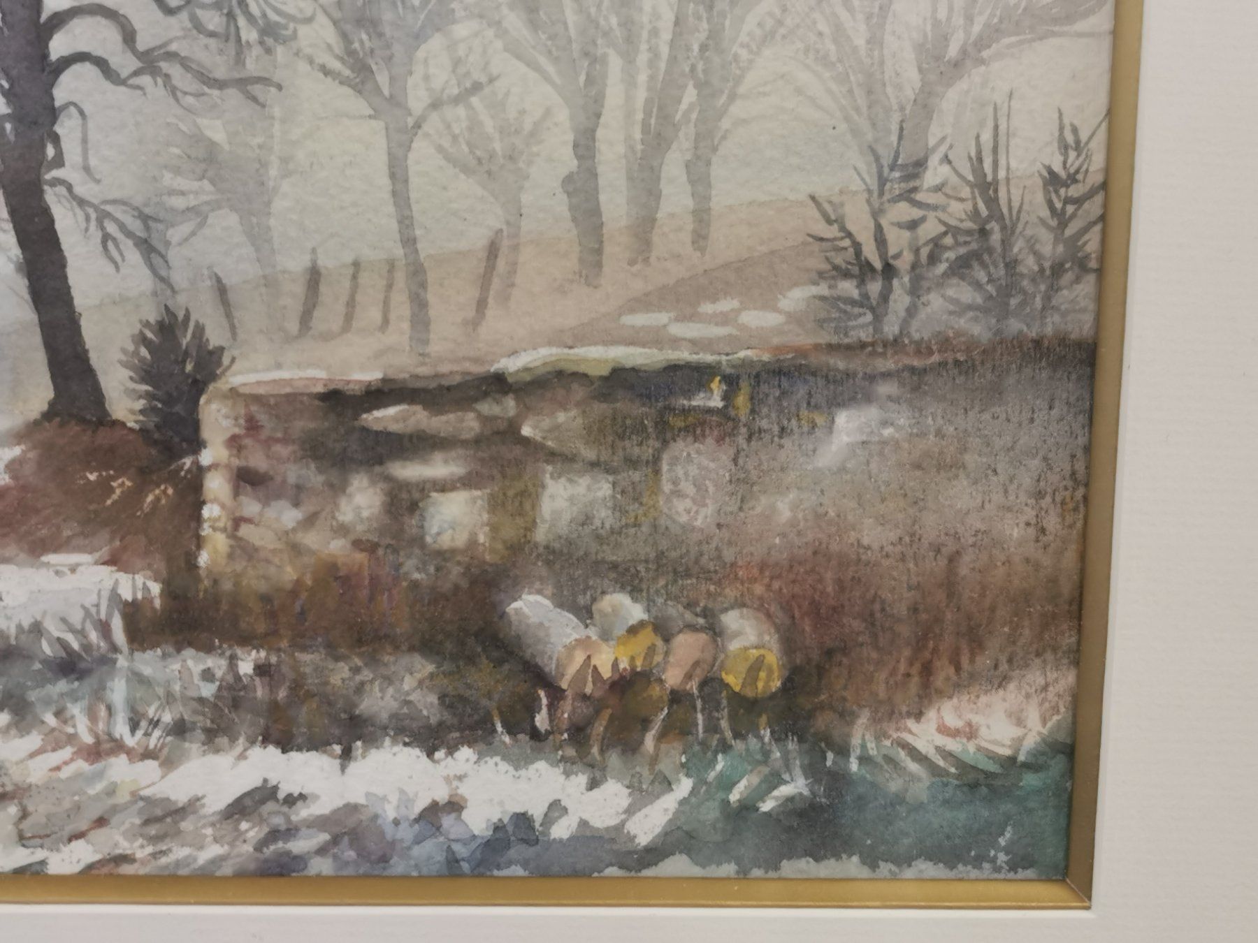 Gemälde: AQUARELLE PAYSAGE SIGNÉ ET DATÉ 92 – Gebraucht aus Genève von Qanil77 3