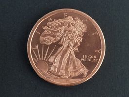 USA 1 Oz .999 Copper, GSM Walking Liberty