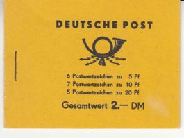 DDR MH 1955 Mi 1a postfrisch