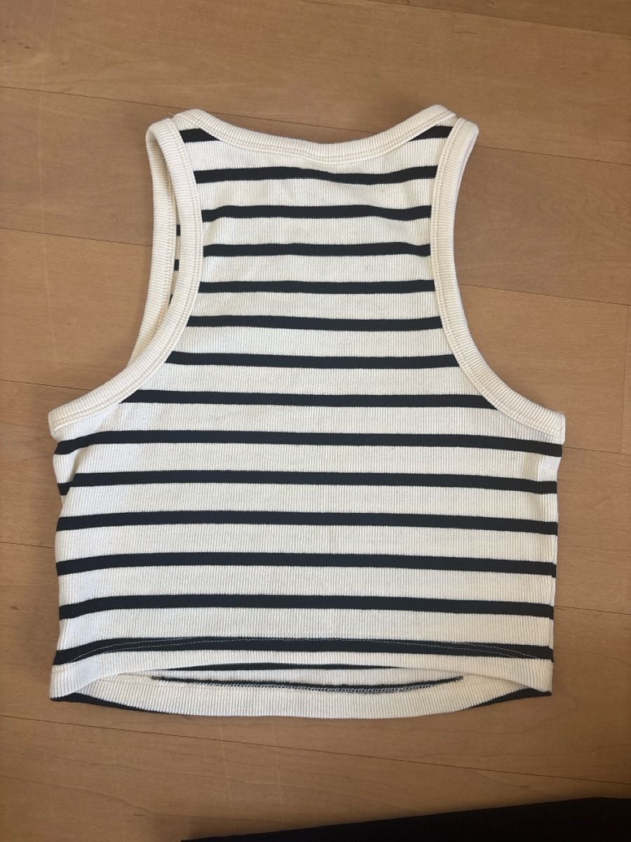 H&M Top: Sommerliches gestreiftes Top bauchfrei – Nuovo (secondo la descrizione) da Gümligen venduto da nat_9rfp 1