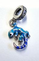 Neu! Silber Gecko Charm Anhänger