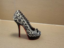 Deko Schuh Figur Rainer schwarz weiss
