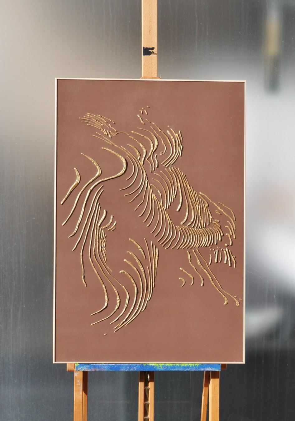 Dipinti: Texturierte Kunst Gemälde 3D mit Blattgold – Usato da Domat/Ems venduto da Lorand_ 1