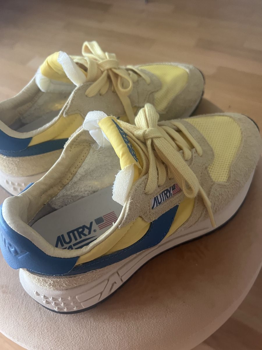 Autry Herrenschuhe: Autry Reelwind Sneaker, Gelb/Blau, Grösse 38 – Neu (gemäss Beschreibung) aus Sisseln AG von L.A.88