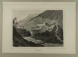 DISENTIS, STAHLSTICH NACH ROHBOCK 1870