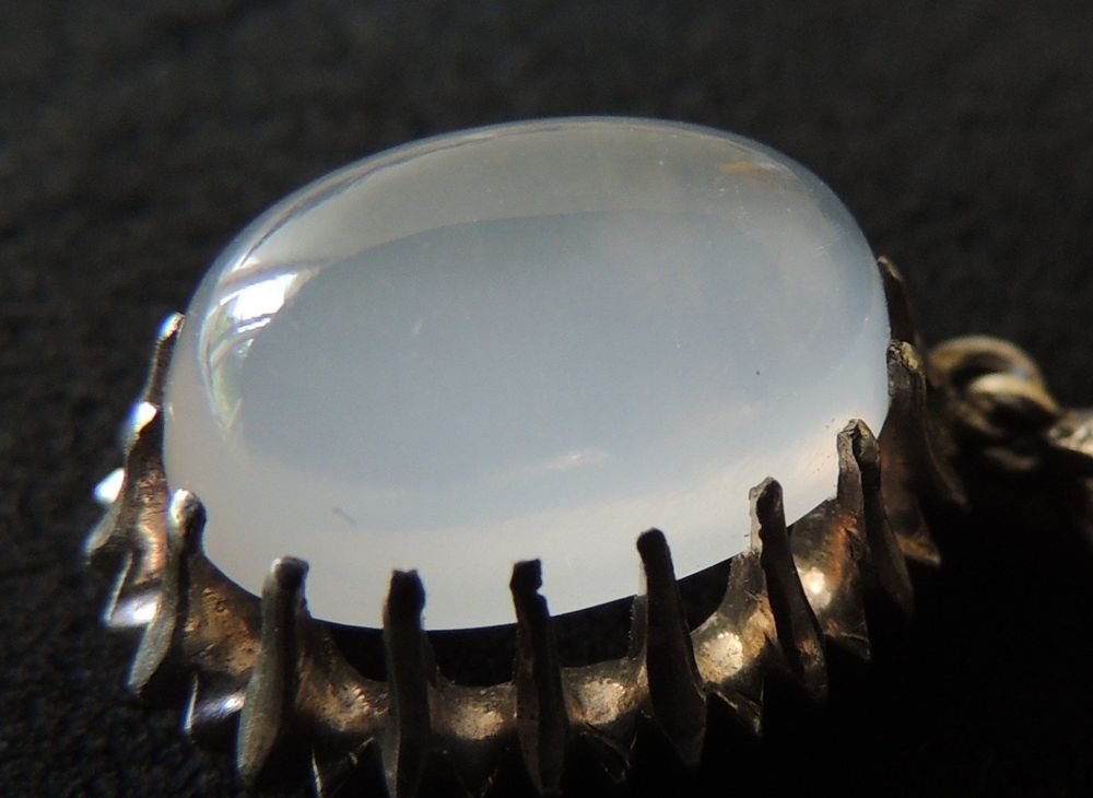 925 Sterlingsilber Mondstein Ohrringe Mit Zinken-Einstellung – 1,8 Cm, Handgefertigt, Für Empfindliche Haut | Perfektes Geschenk