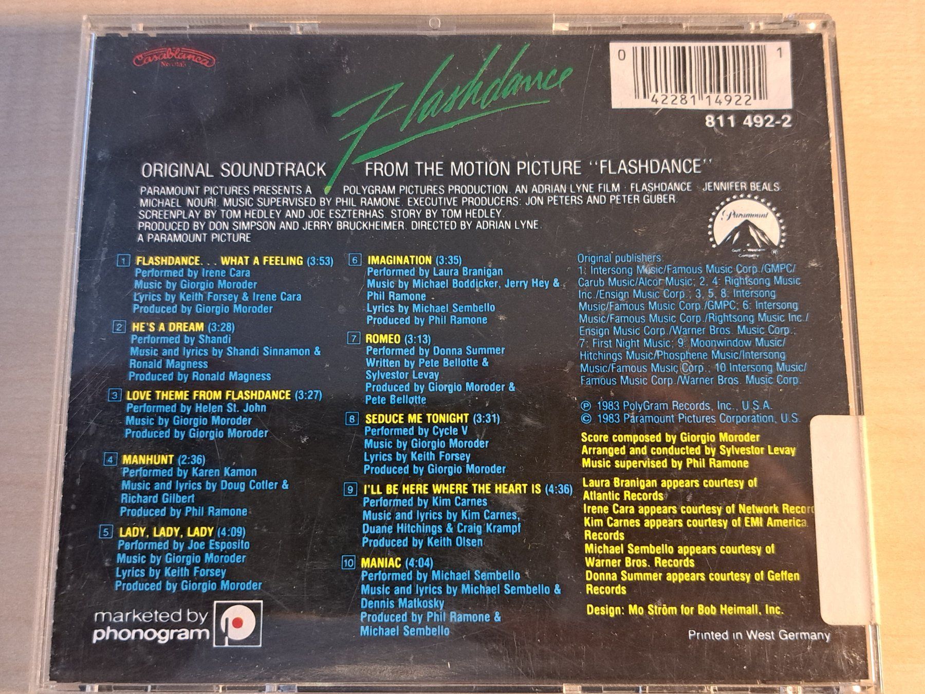CDs: CD Filmmusik Flashdance. Von 1983 – Gebraucht aus Glashütten von Christheswiss 1