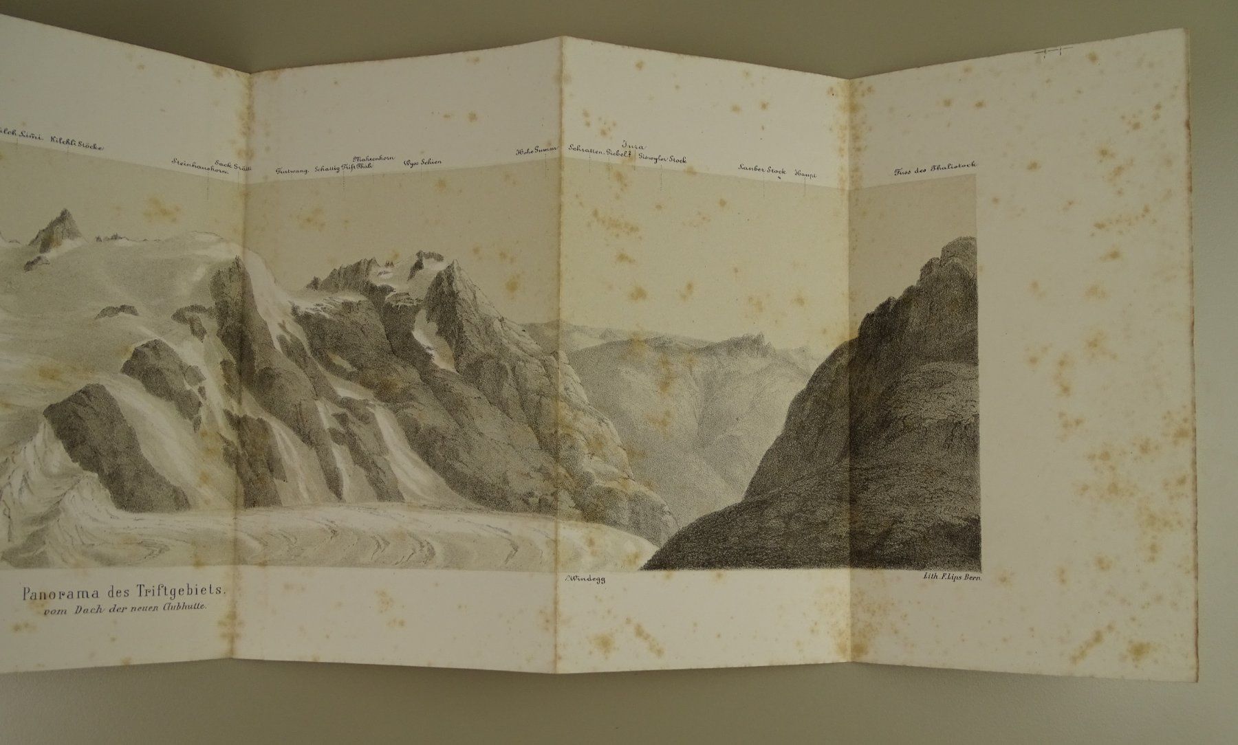 Incisioni: TRIFTGEBIET, PANORAMA 1868 – Usato da Grüningen venduto da Kartensammler 3