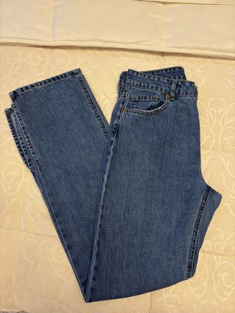 NEW - High Waist Flared Split Ends Blue Jeans NP: 55.-