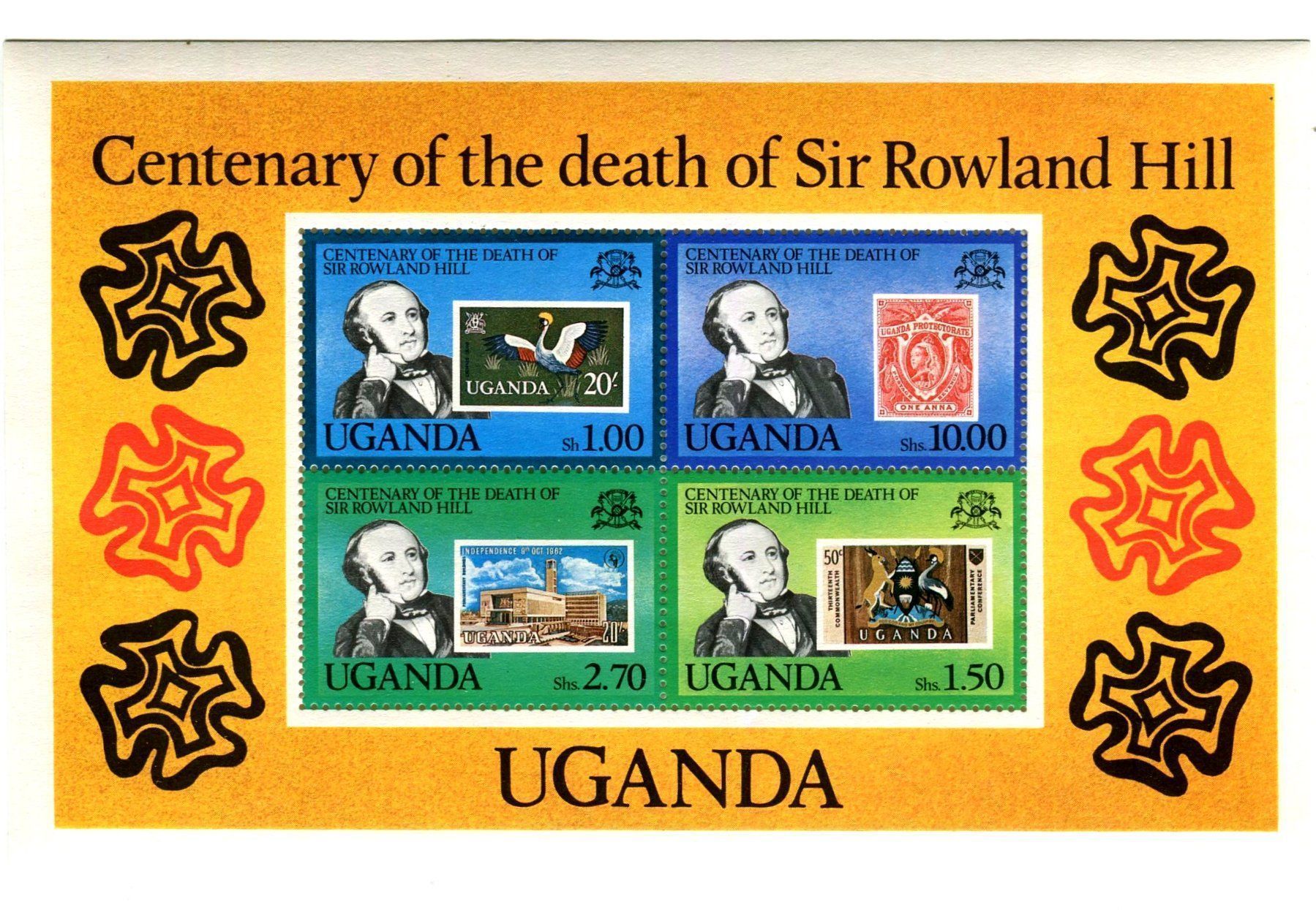 Tous les timbres: Block "Rowland Hill". Uganda – Neuf avec emballage d'origine à Basel par Butsch5