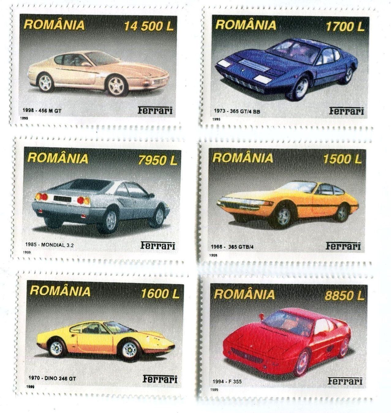Alle Briefmarken: Briefmarken "Ferrari". Rumänien. – Neu und originalverpackt aus Basel von Butsch5