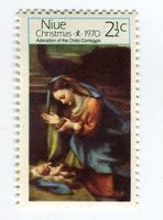 Briefmarke "Weihnachten". Niue.