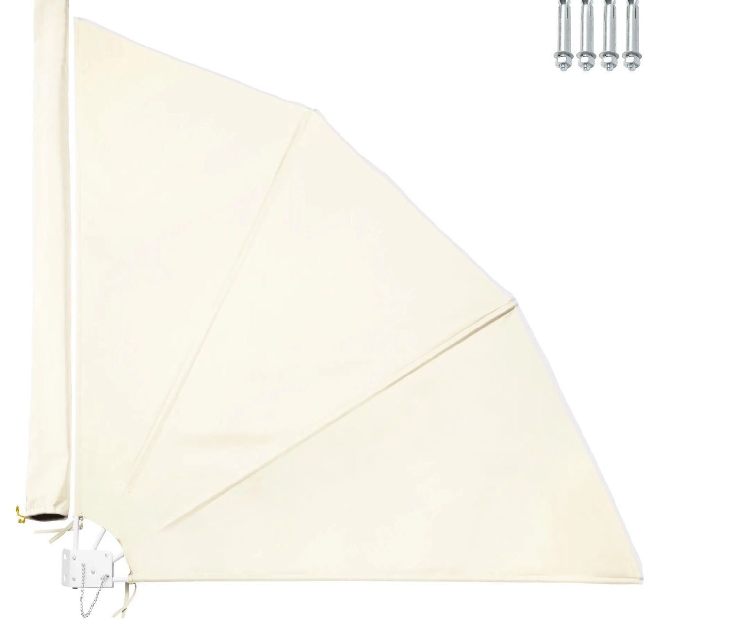 Paravents: Balkonfächer beige Stahl&Polyester,klappbar, 140x7,5x140cm – Neu und originalverpackt aus Necker von liq24