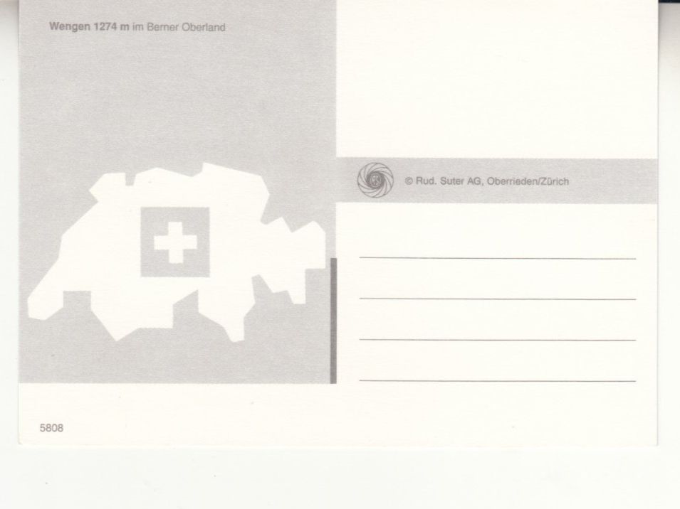Cartoline postali: Wengen ca. 1980 – Usato da Bürglen TG venduto da StampGraf 1
