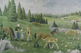 Schulwandbild "Pferdeweide"