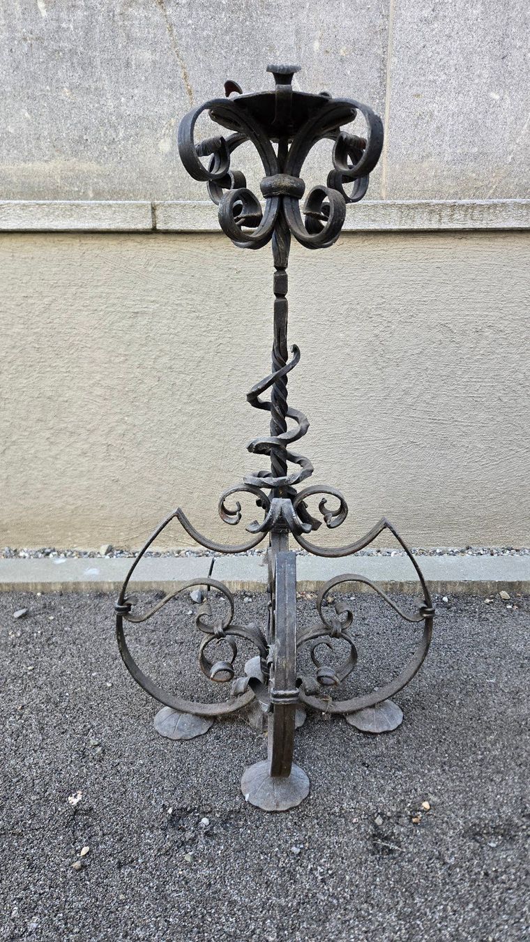 Portacandele: 2 Kerzenständer, Metall, H 72 cm – Usato da Winterthur venduto da meinweinkeller 3